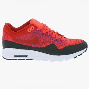 Nike Womens Air Max 1 Ultra Flyknit Running University Red Trainers Sz 8